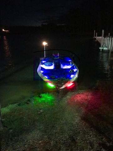 Red &amp; Green Navigation Boat Light Strips, Marine, for Bass, Pontoon, Jon Boats - Green Blob Outdoors