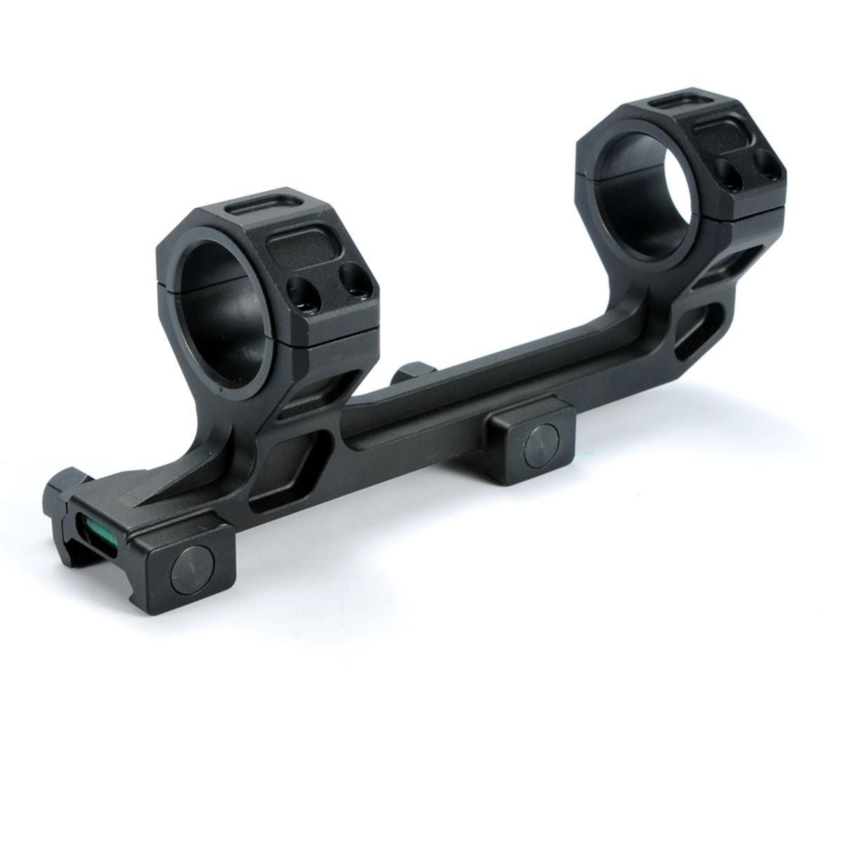 Scope Mount 30mm / 1 inch Rings One Piece with Bubble Level fits Picatinny Rails - Green Blob Outdoors