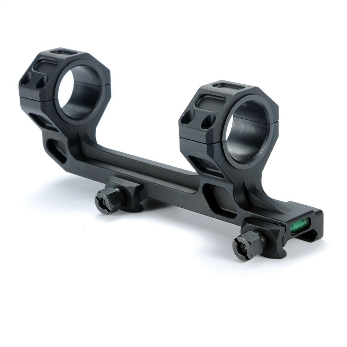 Scope Mount 30mm / 1 inch Rings One Piece with Bubble Level fits Picatinny Rails - Green Blob Outdoors