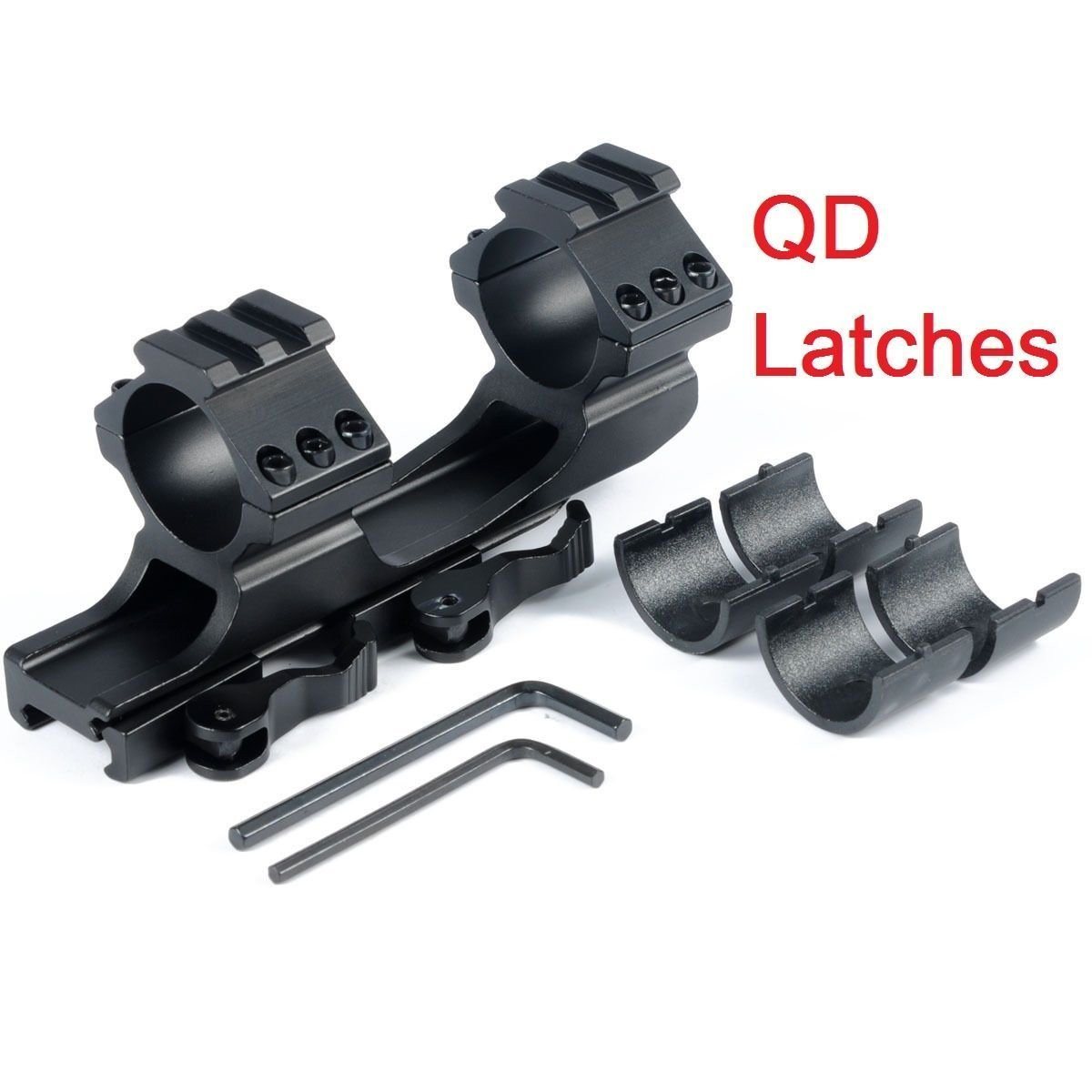Scope Mount with QD Locking 30mm w 1 inch Inserts Scope mount Dual ...
