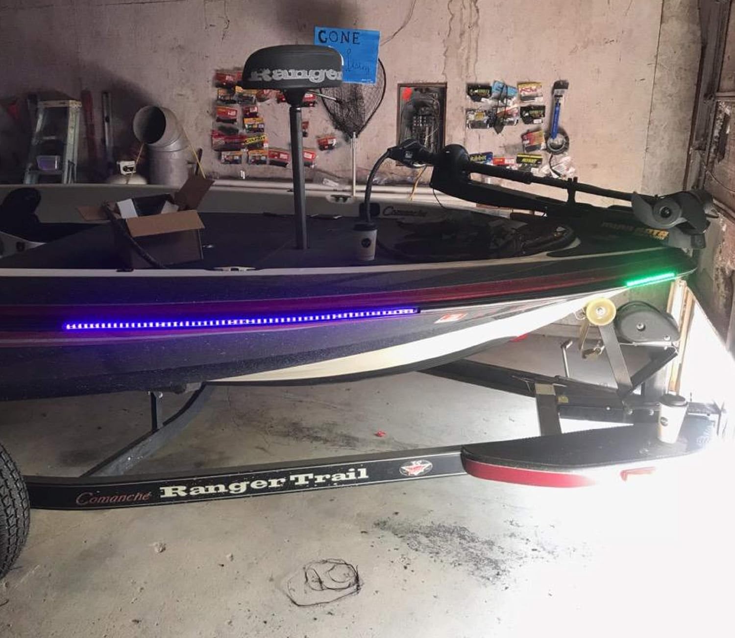 Led Black Light Night Fishing LED Strip UV Ultraviolet Boat Bass - Foto 5