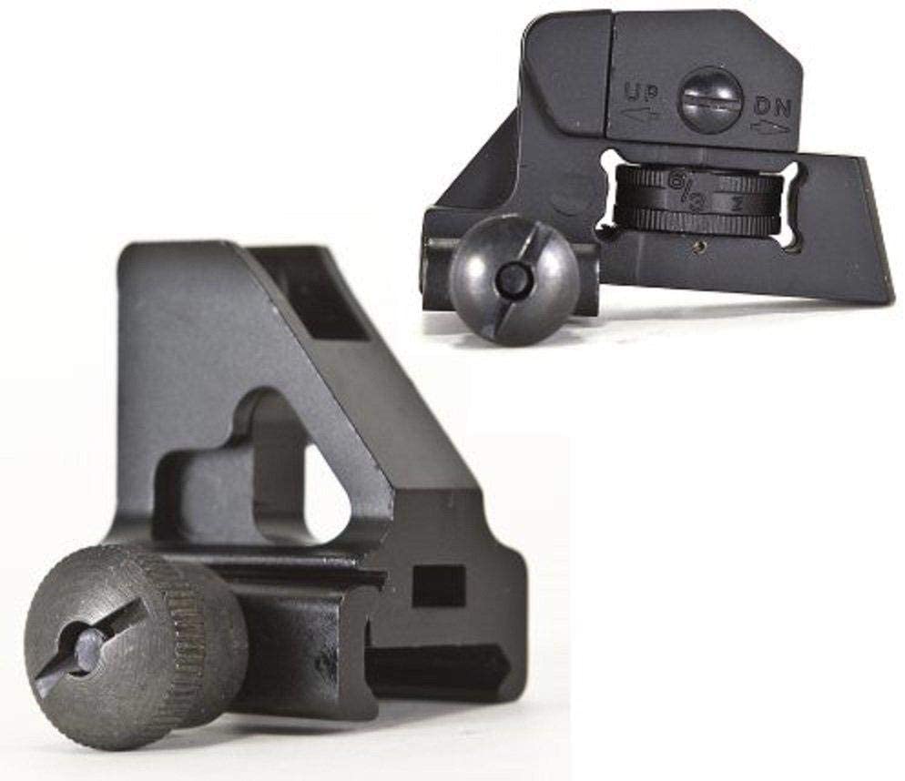 AR15 Iron Sights Match Grade Model 4/15 Rear & Low Profile Same Plain Front Sight for Flat Top Rails Sights GBO 