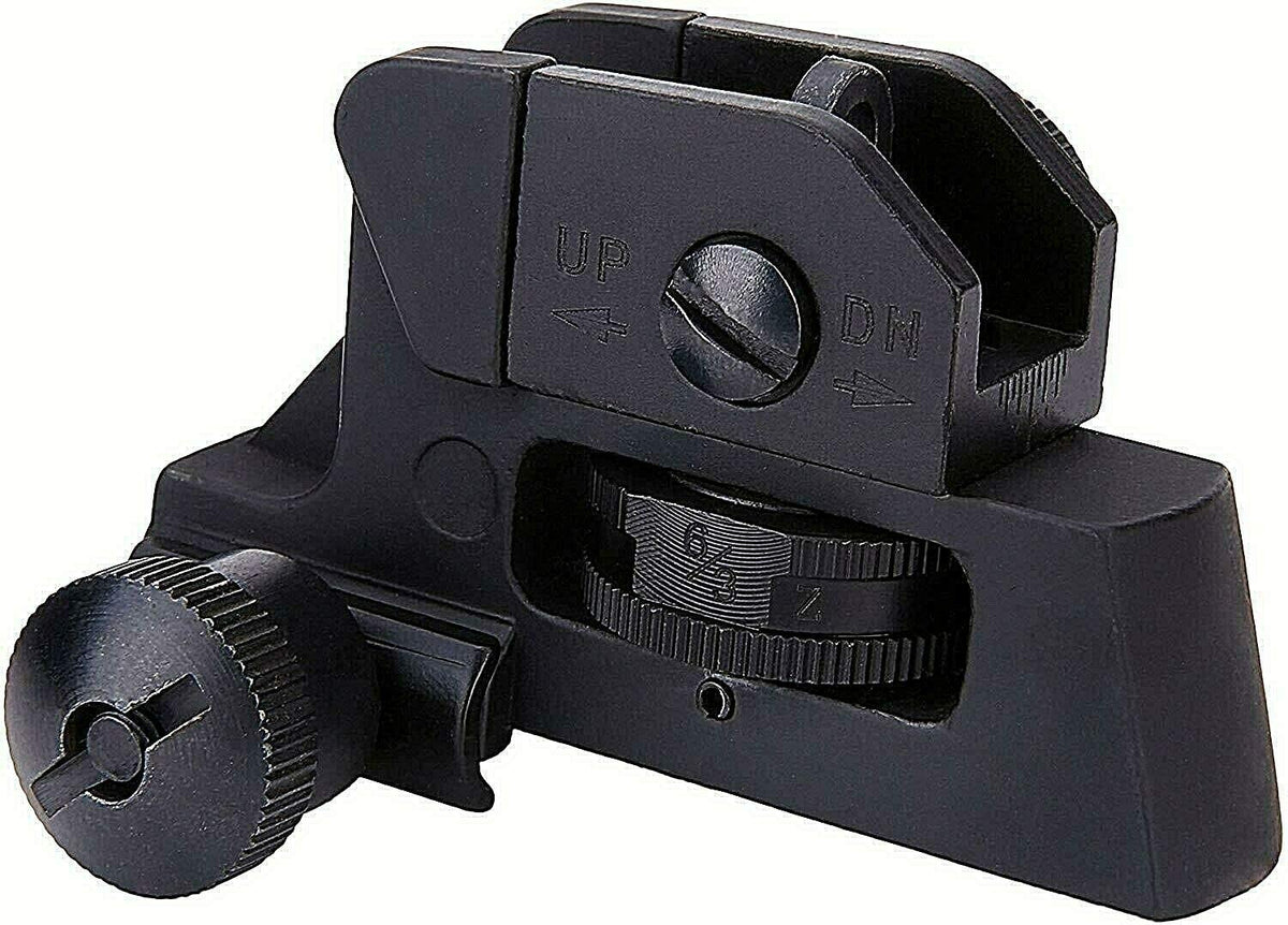 AR15 Iron Sights Match Grade Model 4/15 Rear &amp; Low Profile Same Plain Front Sight for Flat Top Rails Sights GBO 