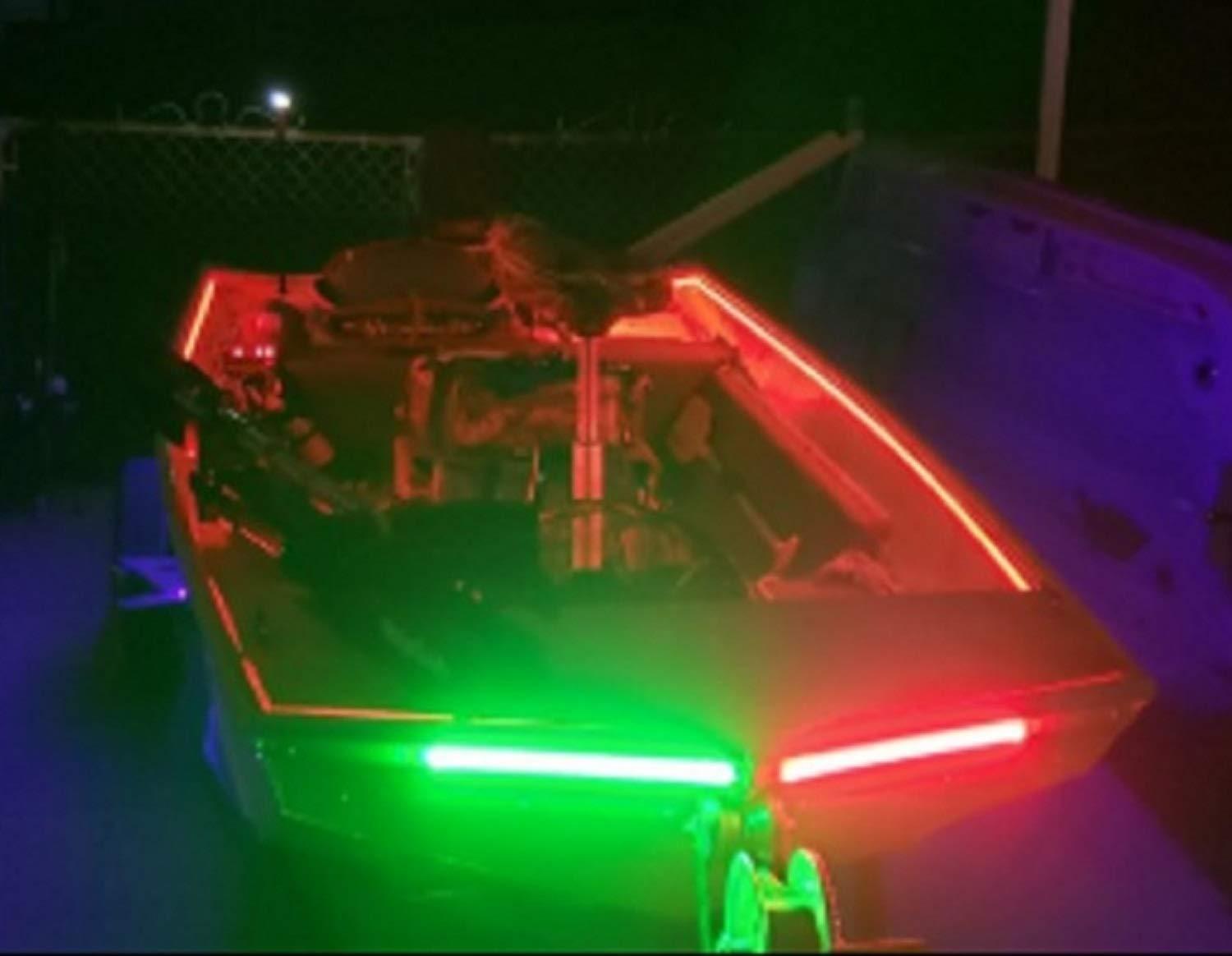 Bass Boat LED Bow Lighting Red & Green Navigation Lights Marine Ranger  Triton
