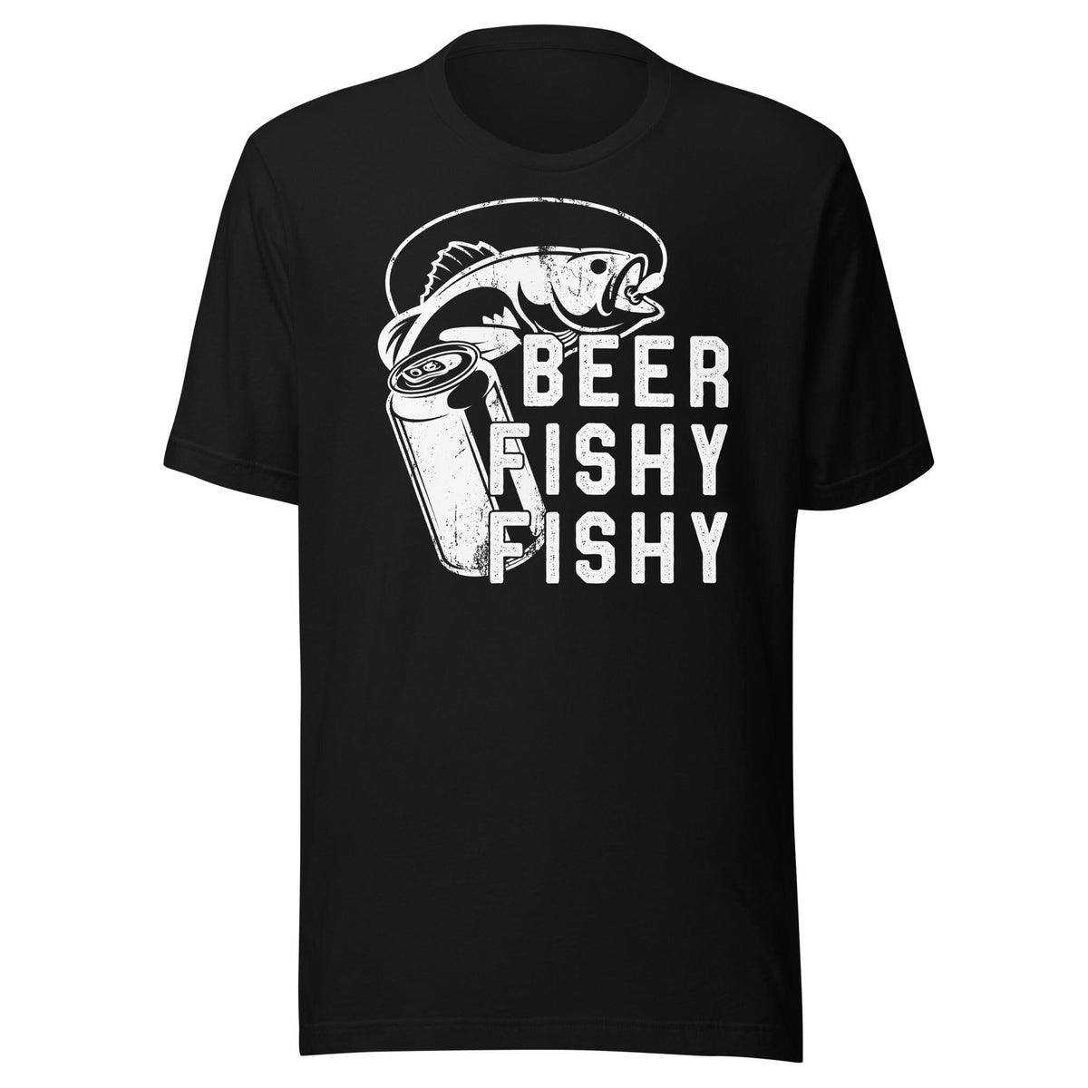 Beer Fishy Fishy T-Shirt Green Blob Outdoors Black XS 