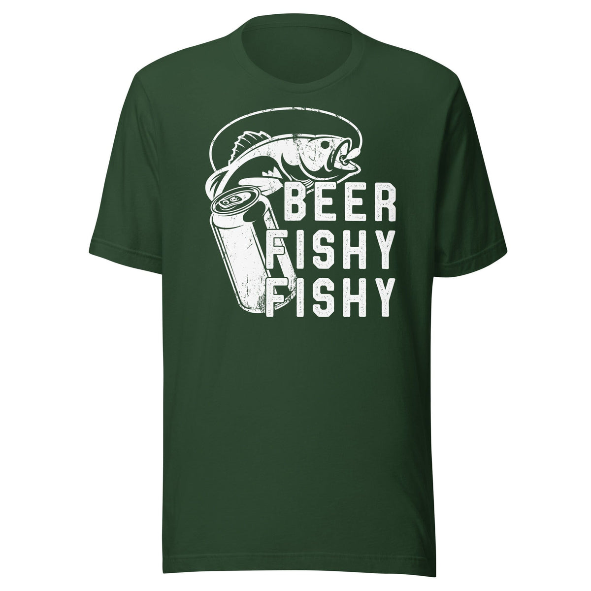 Beer Fishy Fishy T-Shirt Green Blob Outdoors Forest S 