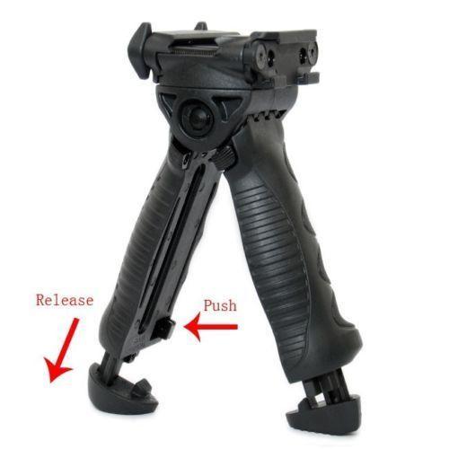 Bipod Vertical Rotating Fore Grip Rifle TRIPOD BLACK T-Pod Tpod g2 foregrip Bipods &amp; Monopods Unbranded 