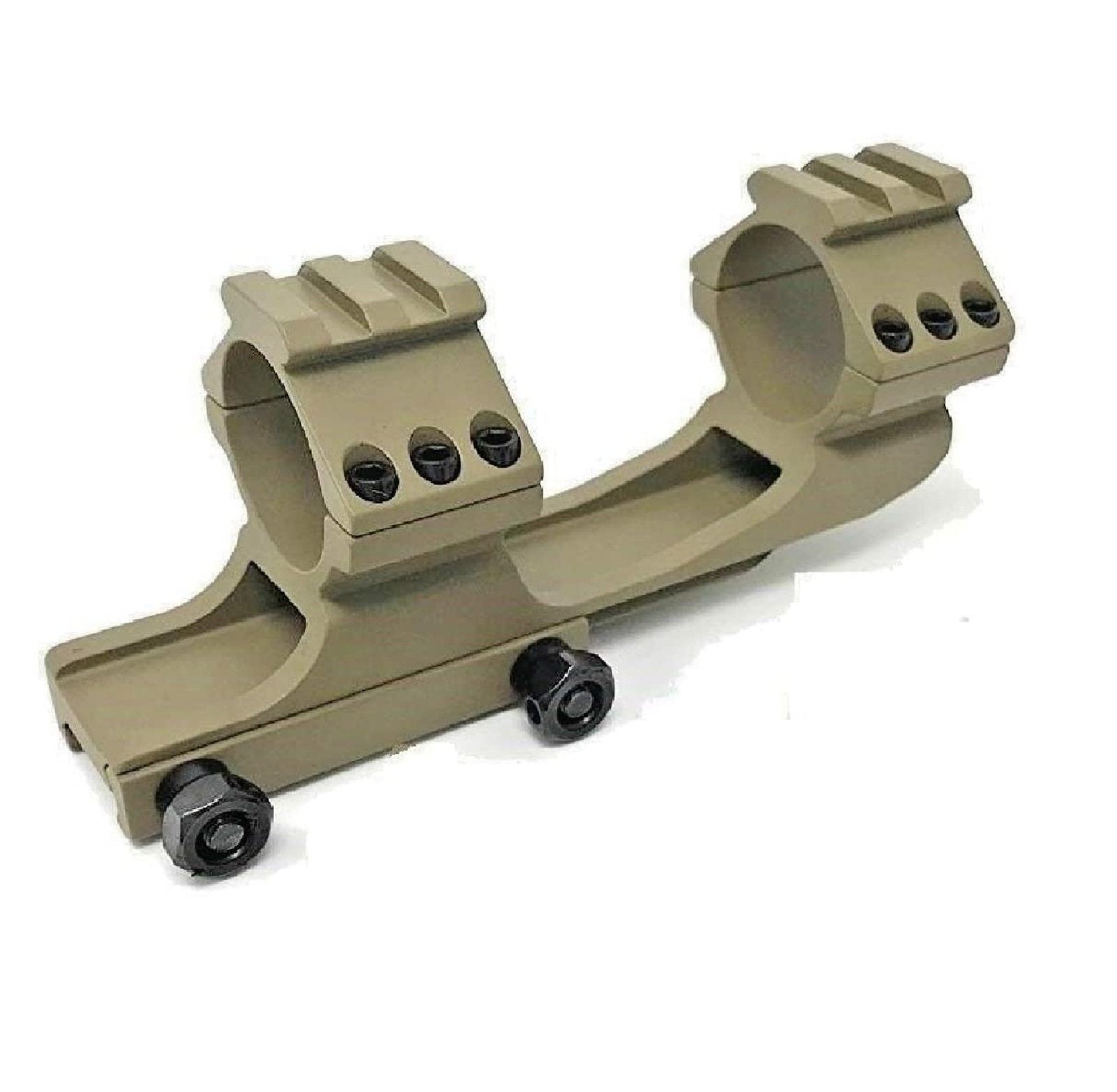 Dark Earth Cantilever Dual Ring Scope Mount 30mm with 1" Removable Inserts Scope Mounts Green Blob Outdoors 