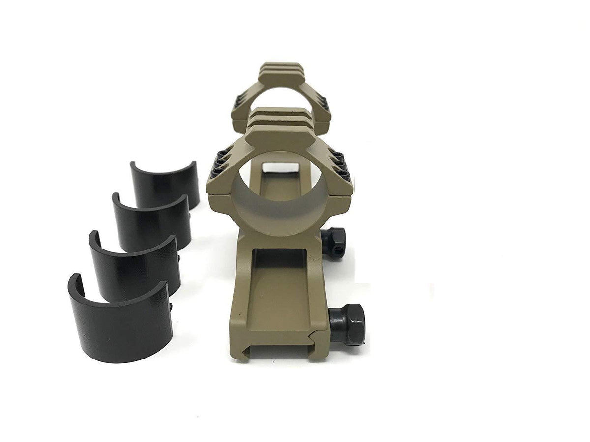 Green Blob Outdoors (Dark Earth 30 mm with 1&quot; Inserts) Cantilever Dual Ring Scope Mount DE, FDE, Tan for Nikon, Leupold, Burris Scope Mounts Green Blob Outdoors 