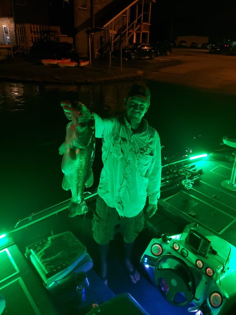 Green Blob Outdoors Underwater Fishing Light 7500 Lumen for Boats Includes Alligator Clips & Cigarette Lighter w/ 30ft Cord