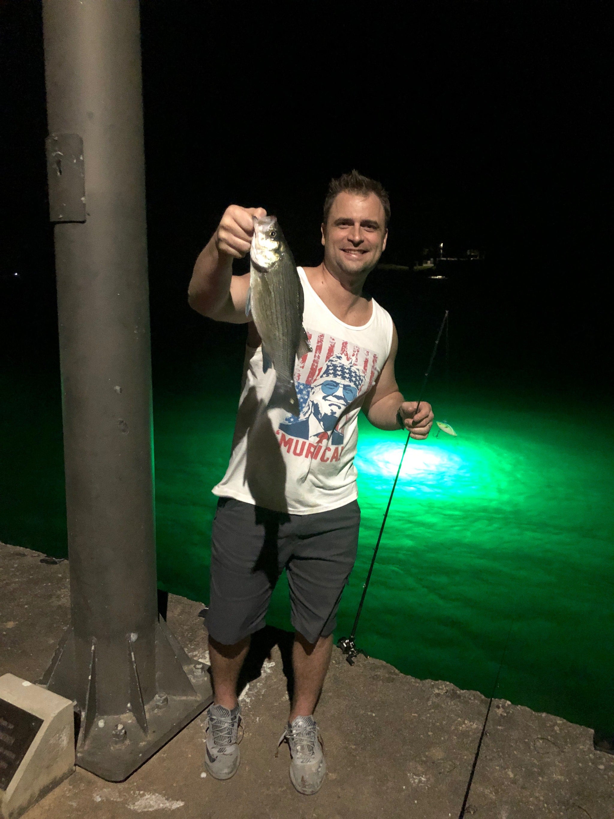 Green Blob Outdoors New Fishing Light (Green 7500 Lumens), Underwater, w/ 30ft Cord, LED, Fish Attractor, Crappie, Snook, Bass