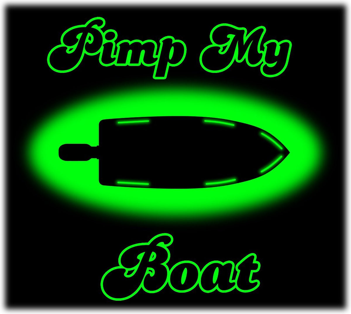 Pimp My Boat (Green) LED Boat Deck Lighting Kit DIY with Red &amp; Green Navigation Lights Pimp my Boat Green Blob Outdoors 