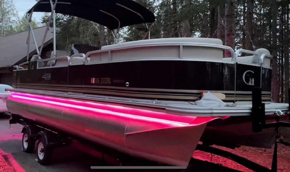 Green Blob Outdoors Pimp My Pontoon Ultra-Violet UV LED Boat Deck Lighting Kit with Bonus Red & Green Navigation Lights DIY Pontoon Under Deck