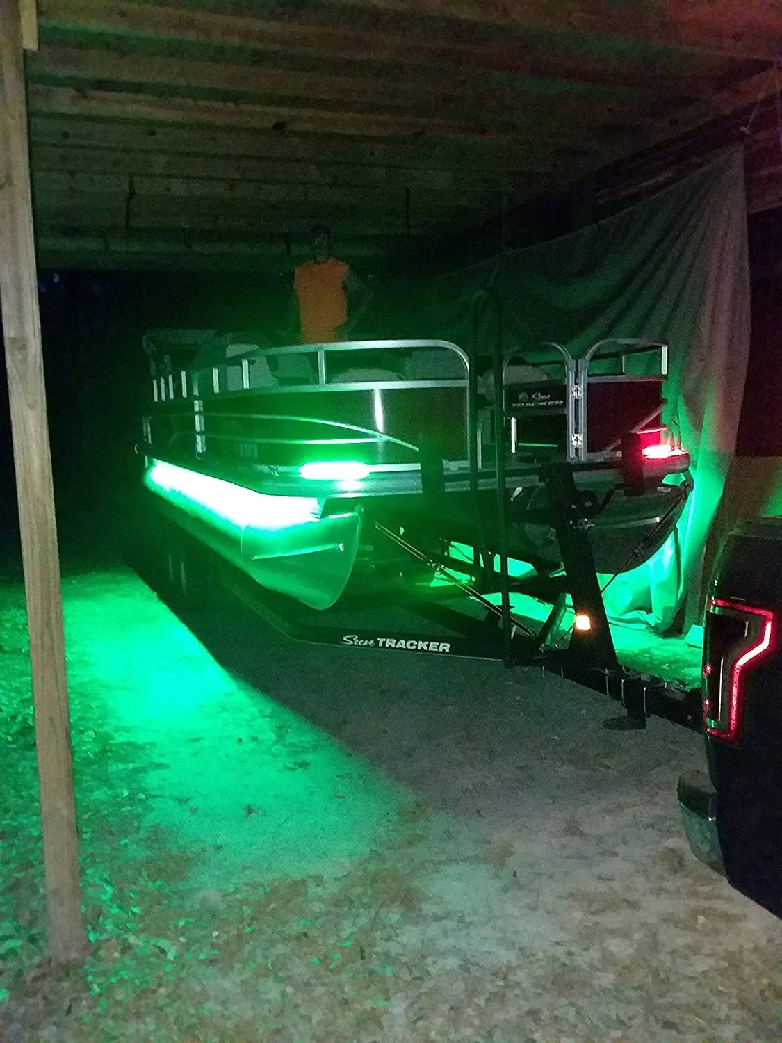 Green Blob Outdoors Pimp My Pontoon LED Boat Deck Lighting Kit with Bonus Red & Green Navigation Lights DIY Pontoon Under Deck Lighting Kit for