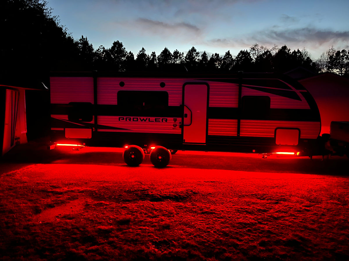 Pimp My Travel Trailer Multi-Color Under Glow LED Lighting Kit with Remote Pimp My RV Green Blob Outdoors 