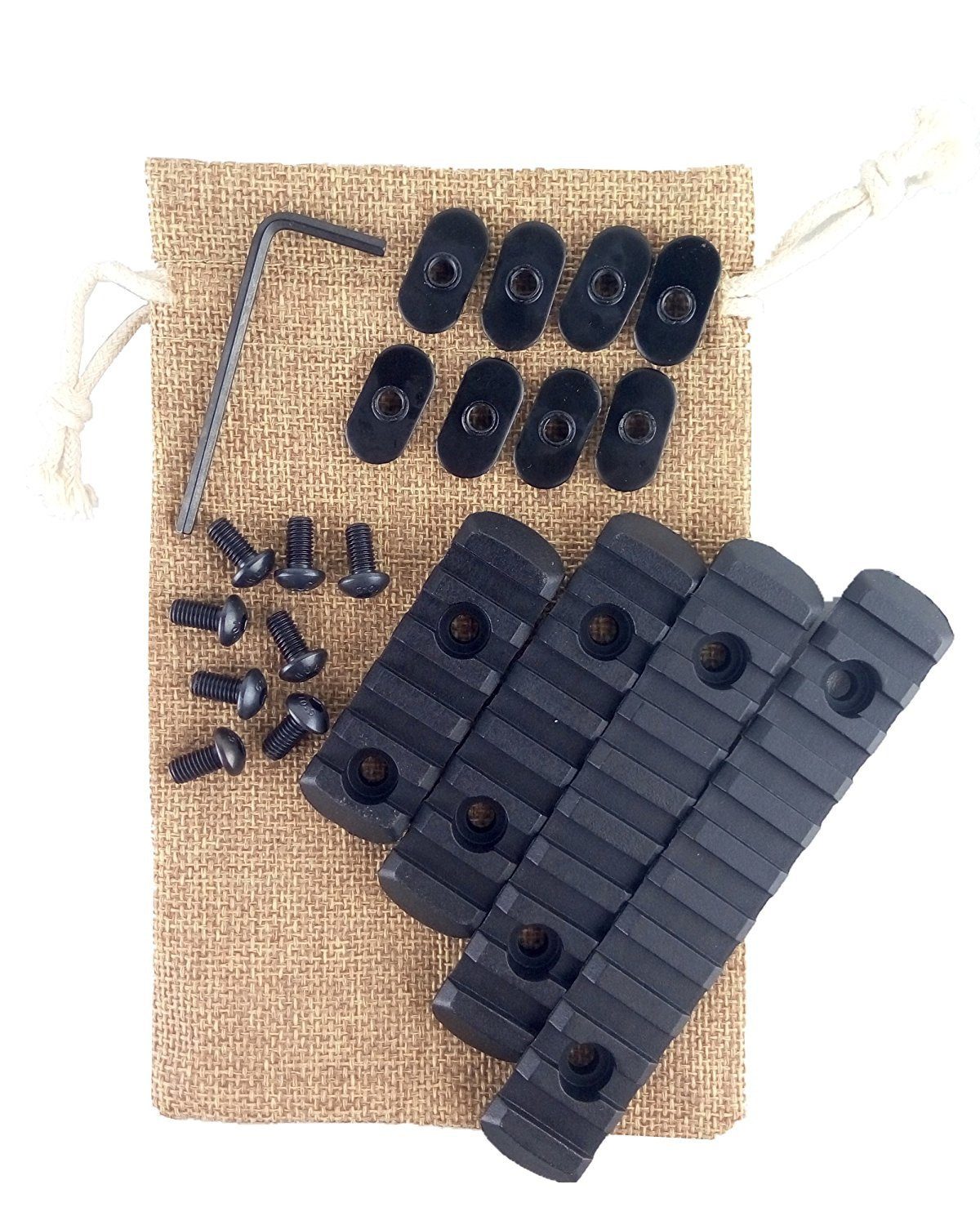 Polymer Rail Section Kit L5 L4 L3 L2 Sizes Rail Sets ohhunt Black 