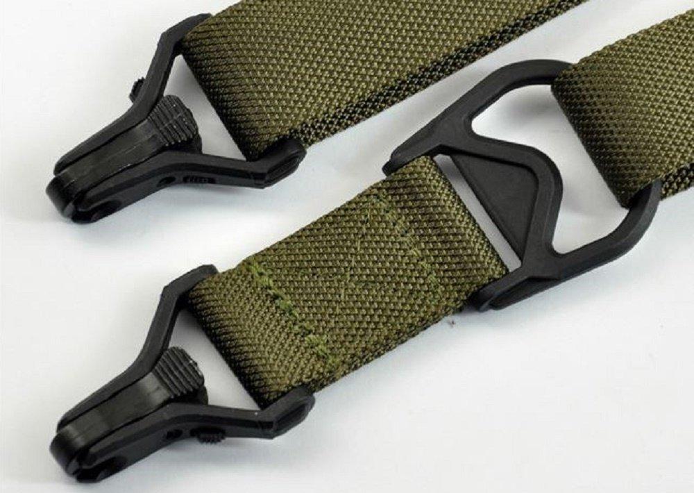 Tactical 1 or 2 point Sling, Quick Action Adjustment Slings &amp; Swivels Green Blob Outdoors 