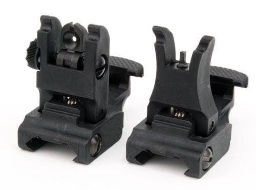 Tactical Folding Front and Rear Set Flip Up Backup Sights BUIS 223 5.56 fit Sights Generic 